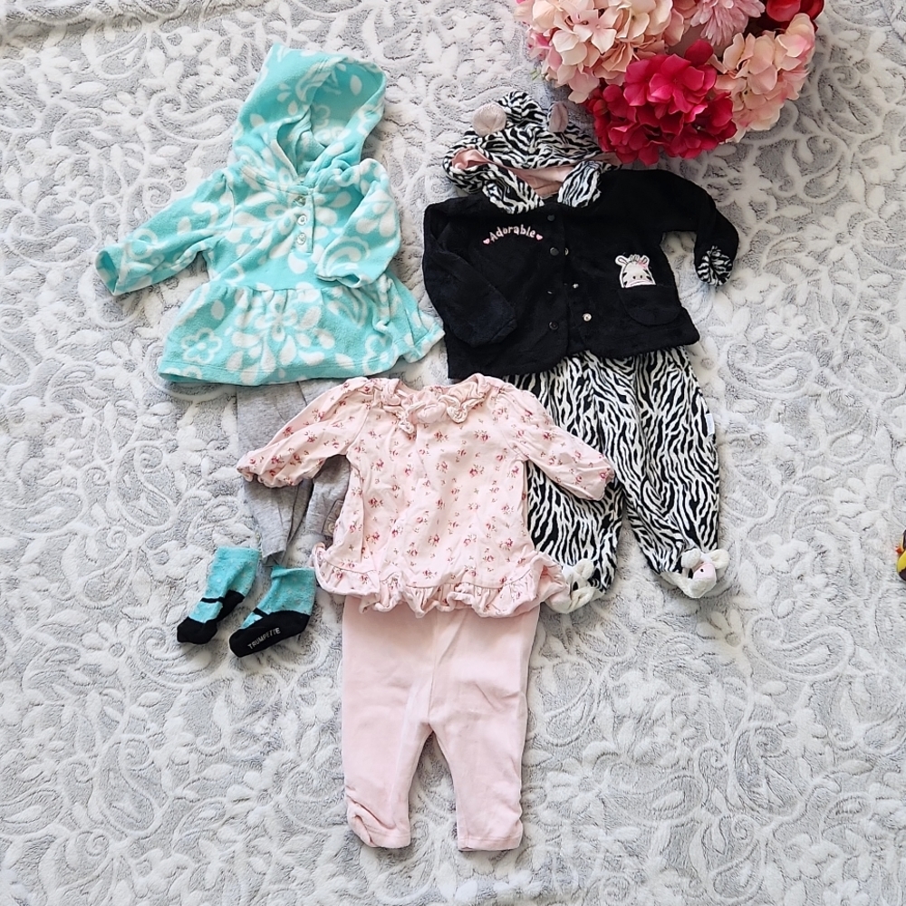 Mixed brand 3 month baby girl sets